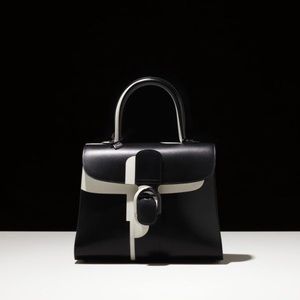 Delvaux Light and Shadow Brilliant MM Black Box Leather
